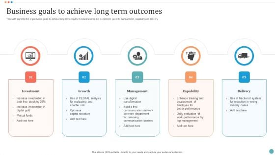 Business Goals To Achieve Long Term Outcomes Information PDF Business Goals To Achieve Long Term Outcomes Information PDF