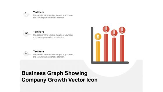 Business Graph Showing Company Growth Vector Icon Ppt PowerPoint Presentation Gallery Slide Portrait PDF