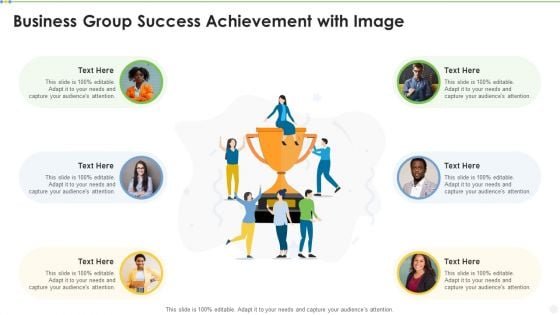 Business Group Success Achievement With Image Brochure PDF