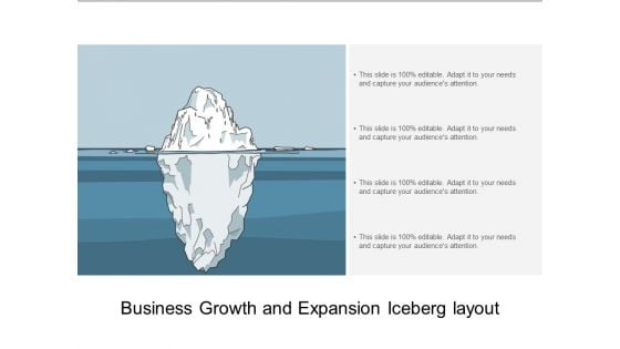 Business Growth And Expansion Iceberg Layout Ppt Powerpoint Presentation Ideas Show