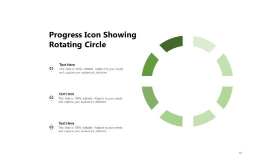 Business Growth Icon Progress Circle Arrow Ppt PowerPoint Presentation Complete Deck