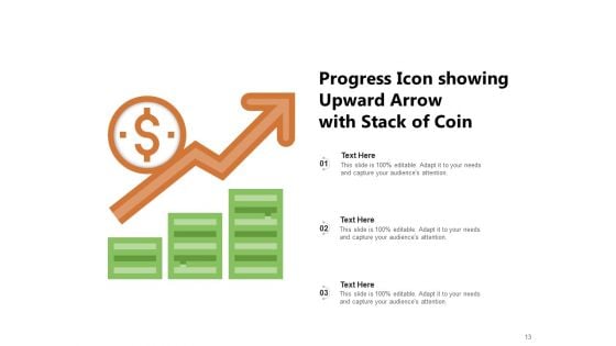 Business Growth Icon Progress Circle Arrow Ppt PowerPoint Presentation Complete Deck