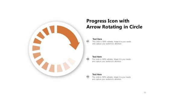 Business Growth Icon Progress Circle Arrow Ppt PowerPoint Presentation Complete Deck