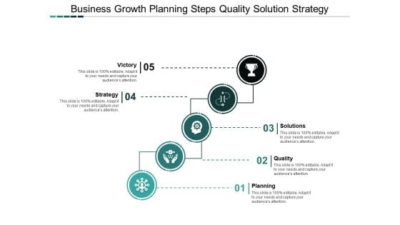 Business Growth Planning Steps Quality Solution Strategy Ppt PowerPoint Presentation Slides Demonstration