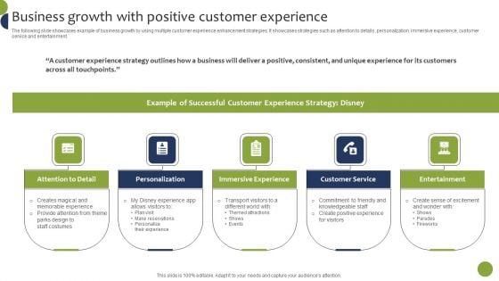 Business Growth With Positive Customer Experience Microsoft PDF