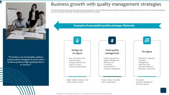 Business Growth With Quality Management Strategies Ideas PDF
