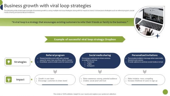 Business Growth With Viral Loop Strategies Portrait PDF Business Growth With Viral Loop Strategies Portrait PDF