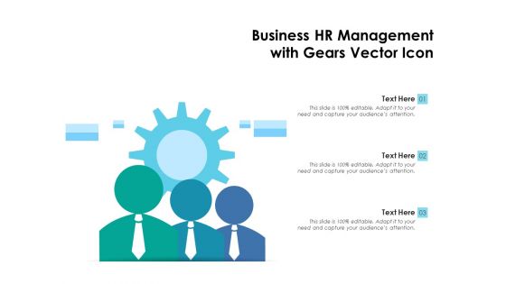 Business HR Management With Gears Vector Icon Ppt PowerPoint Presentation Gallery Format PDF