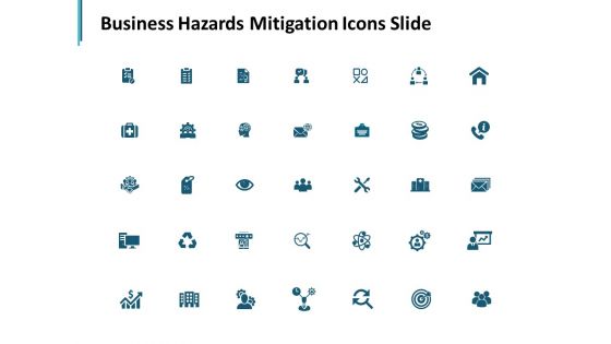 Business Hazards Mitigation Icons Slide Growth Ppt PowerPoint Presentation Layouts Visual Aids