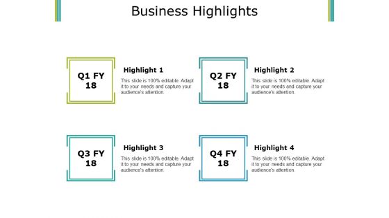 Business Highlights Ppt PowerPoint Presentation Pictures Example