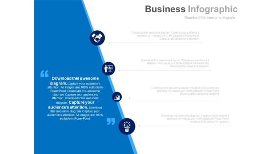 Business Icons With Quotes Space Powerpoint Slides
