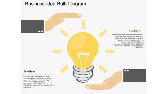 Business Idea Bulb Diagram Powerpoint Template