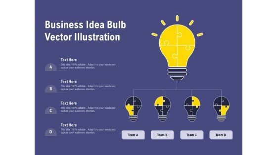 Business Idea Bulb Vector Illustration Ppt PowerPoint Presentation Gallery Themes