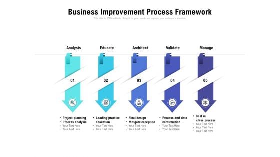 Business Improvement Process Framework Ppt PowerPoint Presentation Slide