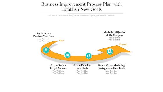 Business Improvement Process Plan With Establish New Goals Ppt PowerPoint Presentation Layouts Samples PDF