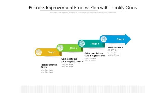 Business Improvement Process Plan With Identify Goals Ppt PowerPoint Presentation Summary Designs Download PDF