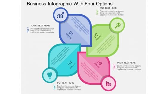 Business Infographic With Four Options Powerpoint Templates Business Infographic With Four Options Powerpoint Templates