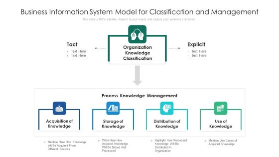 Business Information System Model For Classification And Management Ppt File Formats PDF