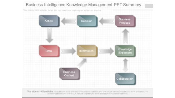 Business Intelligence Knowledge Management Ppt Summary