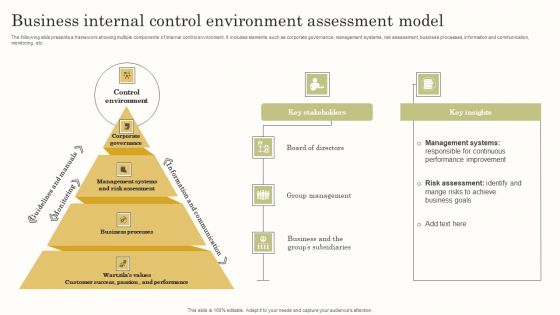 Business Internal Control Environment Assessment Model Themes PDF