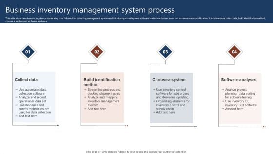 Business Inventory Management System Process Topics PDF