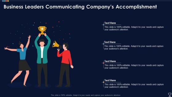 Business Leaders Communicating Companys Accomplishment Demonstration PDF