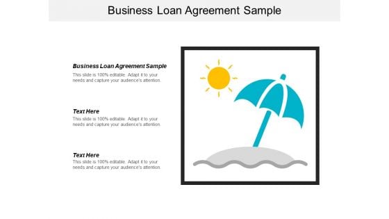 Business Loan Agreement Sample Ppt PowerPoint Presentation Slides Influencers Cpb