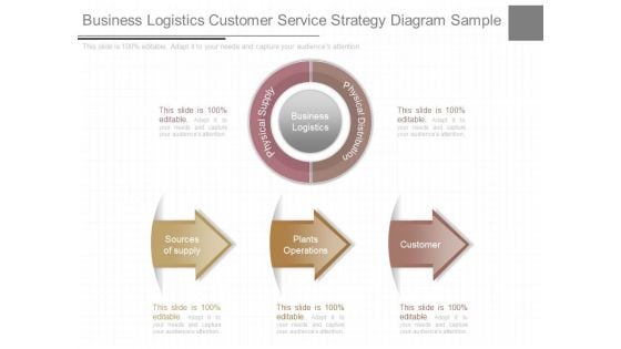 Business Logistics Customer Service Strategy Diagram Sample