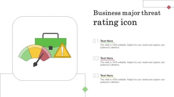 Business Major Threat Rating Icon Graphics PDF