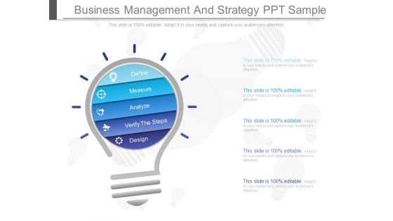 Business Management And Strategy Ppt Sample