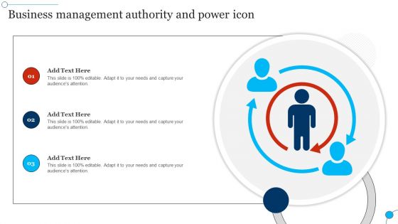 Business Management Authority And Power Icon Structure PDF