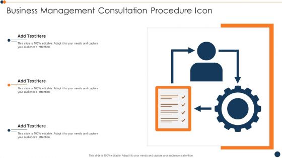 Business Management Consultation Procedure Icon Diagrams PDF