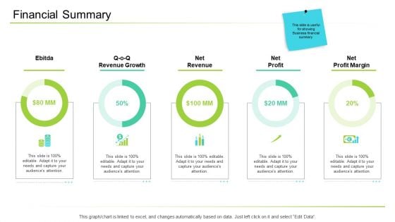 Business Management Financial Summary Ppt Show Layouts PDF