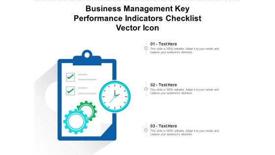 Business Management Key Performance Indicators Checklist Vector Icon Ppt PowerPoint Presentation Pictures Graphics PDF