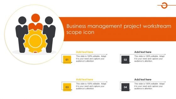 Business Management Project Workstream Scope Icon Icons PDF