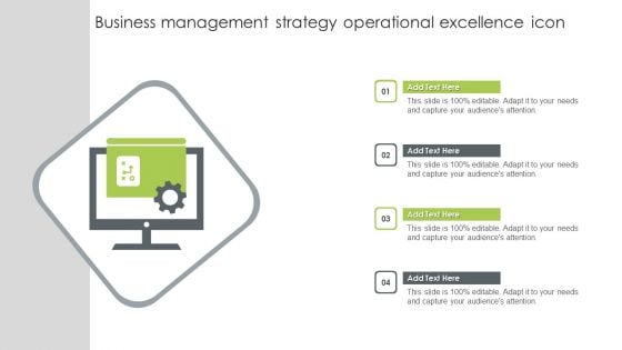 Business Management Strategy Operational Excellence Icon Introduction PDF