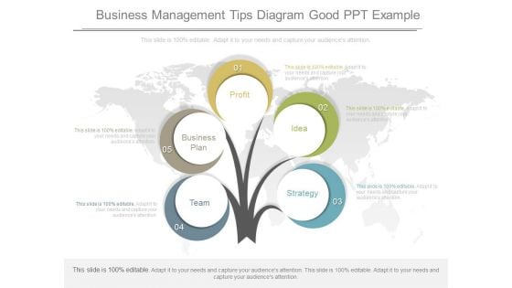 Business Management Tips Diagram Good Ppt Example