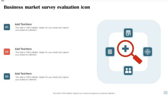 Business Market Survey Evaluation Icon Guidelines PDF