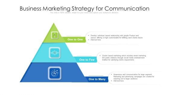 Business Marketing Strategy For Communication Ppt Visual Aids Background Images PDF