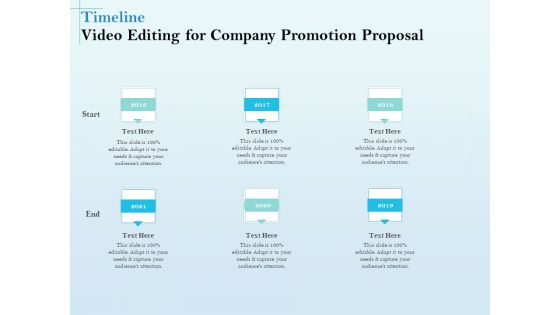 Business Marketing Video Making Timeline Video Editing For Company Promotion Proposal Download PDF