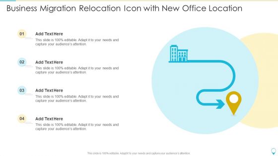 Business Migration Relocation Icon With New Office Location Guidelines PDF