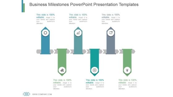 Business Milestones Powerpoint Presentation Templates