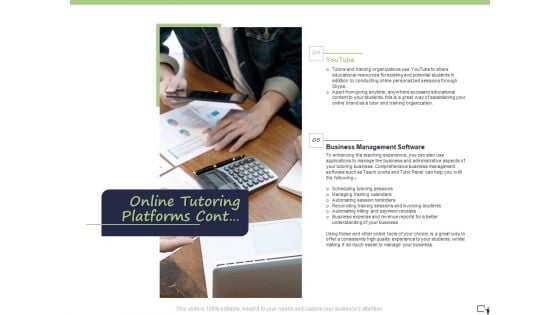 Business Model For E Tutoring Services Proposal Online Tutoring Platforms Cont Structure PDF