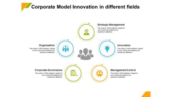 Business Model Innovation Corporate Model Innovation In Different Fields Ppt Portfolio Ideas PDF