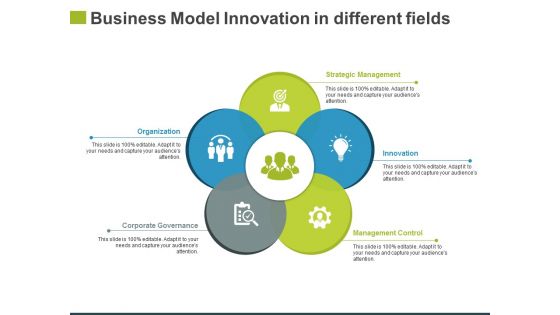 Business Model Innovation In Different Fields Ppt PowerPoint Presentation Infographics Slide Download