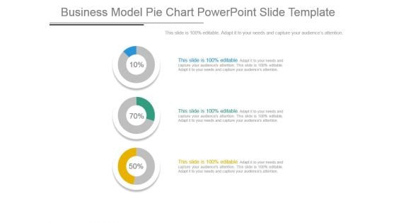 Business Model Pie Chart Powerpoint Slide Template