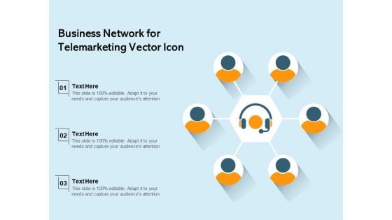 Business Network For Telemarketing Vector Icon Ppt PowerPoint Presentation File Aids PDF