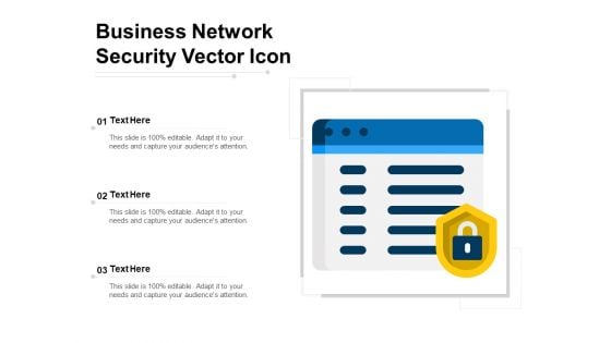 Business Network Security Vector Icon Ppt PowerPoint Presentation Gallery Examples PDF