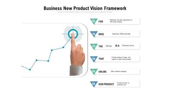 Business New Product Vision Framework Ppt PowerPoint Presentation Icon Background Images PDF