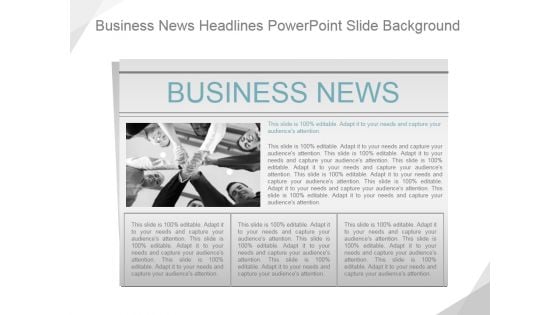 Business News Headlines Ppt PowerPoint Presentation Show